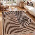 Tangsoo Easy Jute 4x6 Rug for Patio, Non-Slip Dark Brown Indoor Outdoor Carpet by Tangsoo