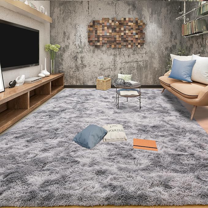 Tepook Fluffy Large Rugs for Living Room, 8x10 Area Rugs for Bedroom, Modern by Tepook