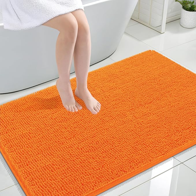 OLANLY Large Bathroom Rugs 47x32, Extra Soft Absorbent Chenille Bath Rugs by OLANLY