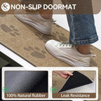 YDKGL Door Mat Indoor Entrance 17"x30", 0.16" Thin Paw Print Low Pile Doormat - Image 5