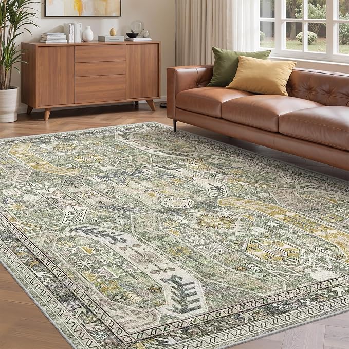 befbee 5x7 Area Rugs for Living Room, Stain Resistant Washable Rug, Non-Slip by Befbee