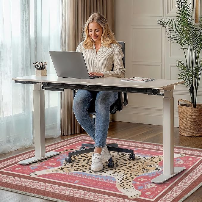 48"x60" Office Chair Mat for Hardwood Tile Floor, Under Desk Carpet Protector - Image 2
