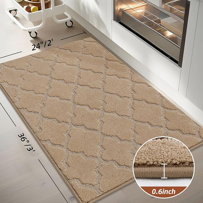 COSY HOMEER Kitchen Rugs 24"x36" Non-Slip Washable Kitchen Mats - Image 2