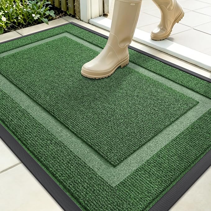 OLANLY Front Door Mat Indoor Outdoor Entrance, Waterproof All-Season, by OLANLY