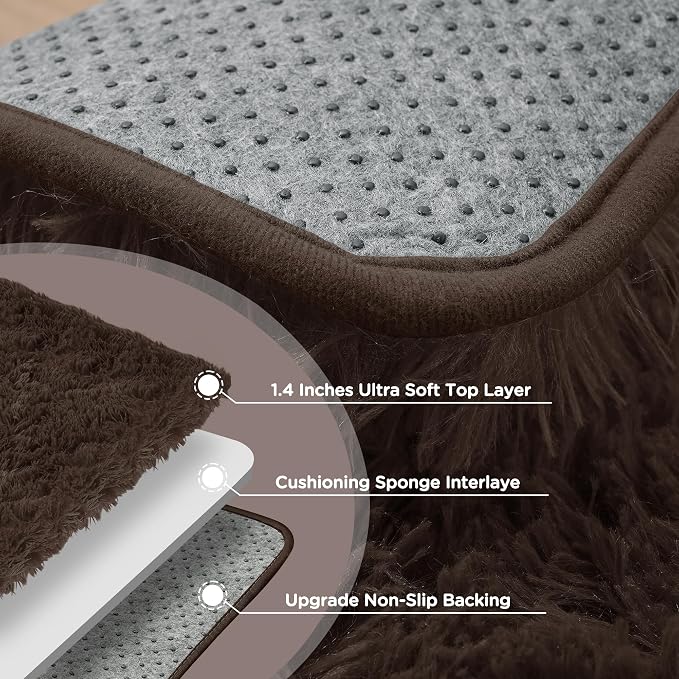 8x10 Brown Area Rugs for Living Room, Large Fluffy Shag Rug for Bedroom Nursery - Image 7