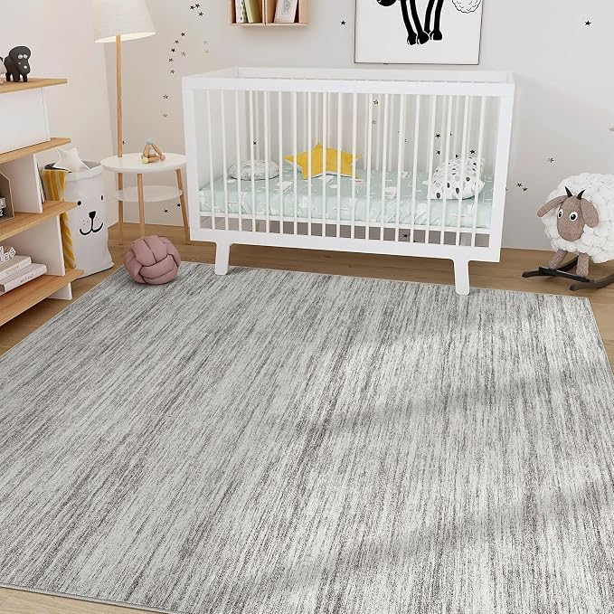 Nakagishi 9x12 Area Rugs Living Room: Washable Large Vintage Rug Neutral - Image 8