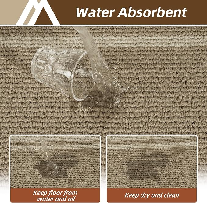 COSY HOMEER Kitchen Rugs Sets 2PCS, Non-Slip Washable Kitchen Mats - Image 5