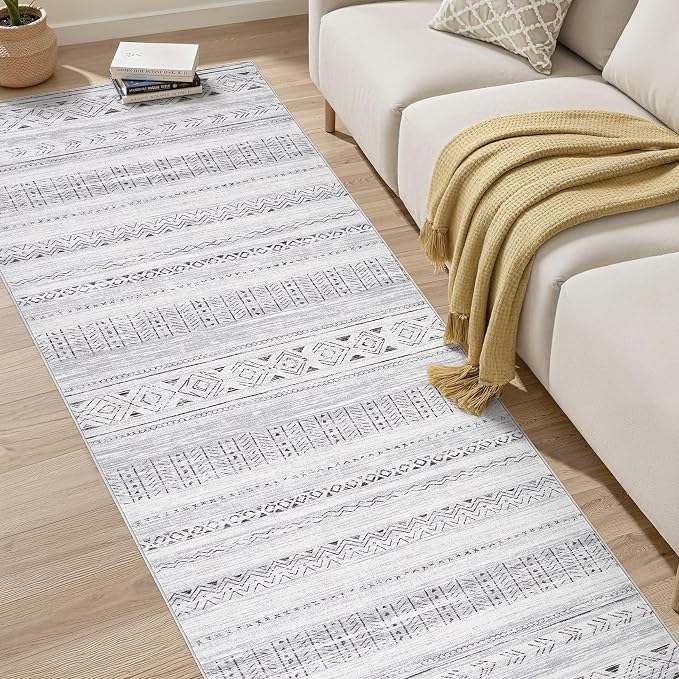 cotiled Hallway 3x12 Runner Rugs: Washable Boho Rugs - Image 6