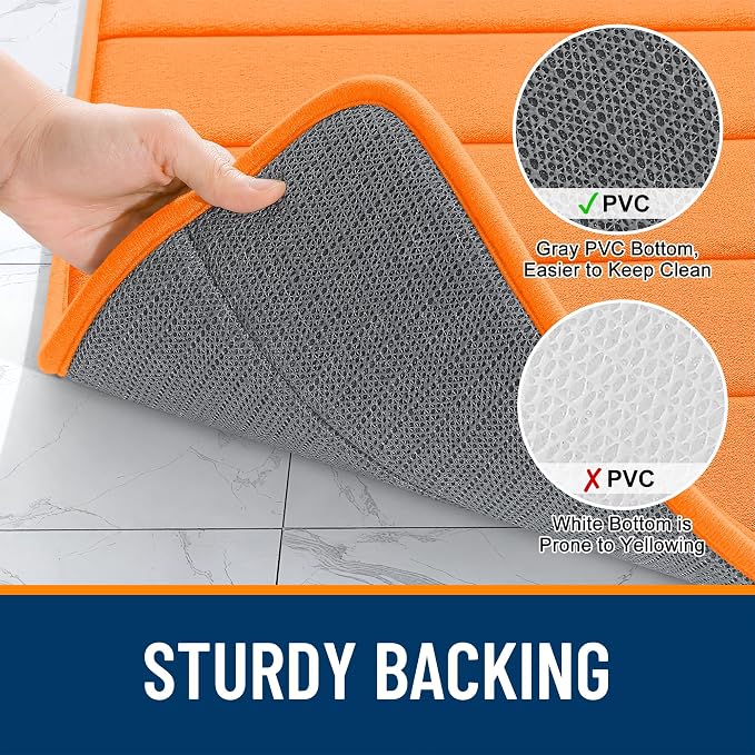 OLANLY Memory Foam Long Bathroom Rugs Runner 59x24, Super Soft Absorbent Bath - Image 7