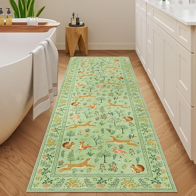DUKINO 2.6x8 Rug for Hallway, Washable Kitchen Runner Rug - Image 9