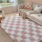 PureCozy Checkered Rug 5x7 for Living Room by PureCozy