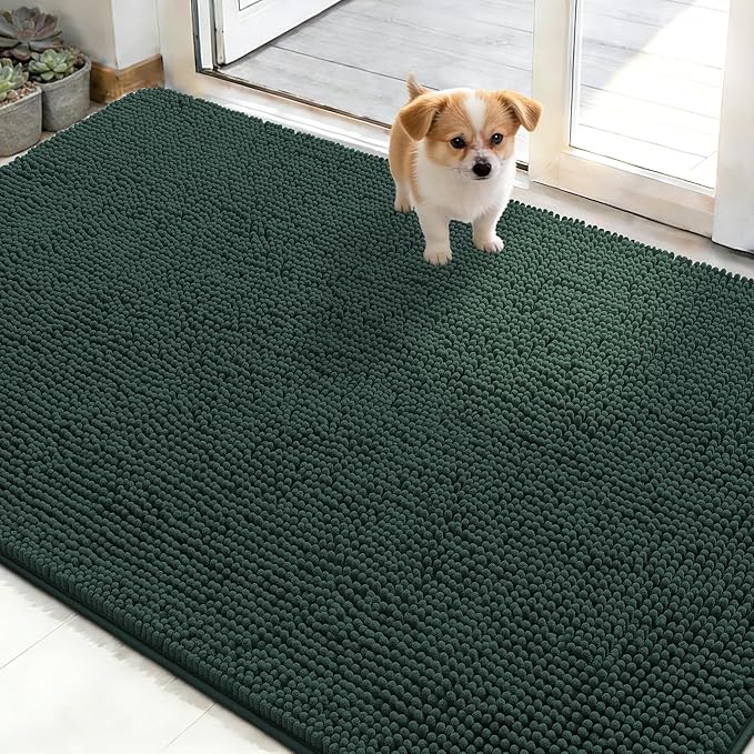 OLANLY Dog Door Mat for Muddy Paws 50x30, Absorbs Moisture and Dirt, Absorbent by OLANLY
