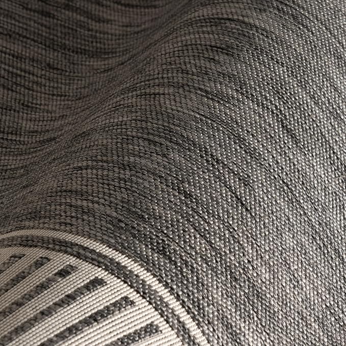 Nuloom Asha Grey/Ivory, Striped Border, Soft and Cozy, High Traffic, Easy Clean - Image 8