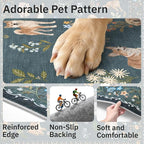 Soalmost Dog 8x10 Area Rugs for Living Room, Machine Washable Animal Floral - Image 7