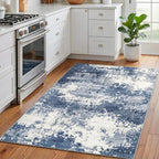 Entryway Rug 3x5 Blue Door Mat Indoor Entrance 36x60, Washable Small Throw Rugs - Image 2
