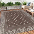 Pauwer 9'x12' Reversible Outdoor Rug, Waterproof Plastic Straw Area Rug - Image 3