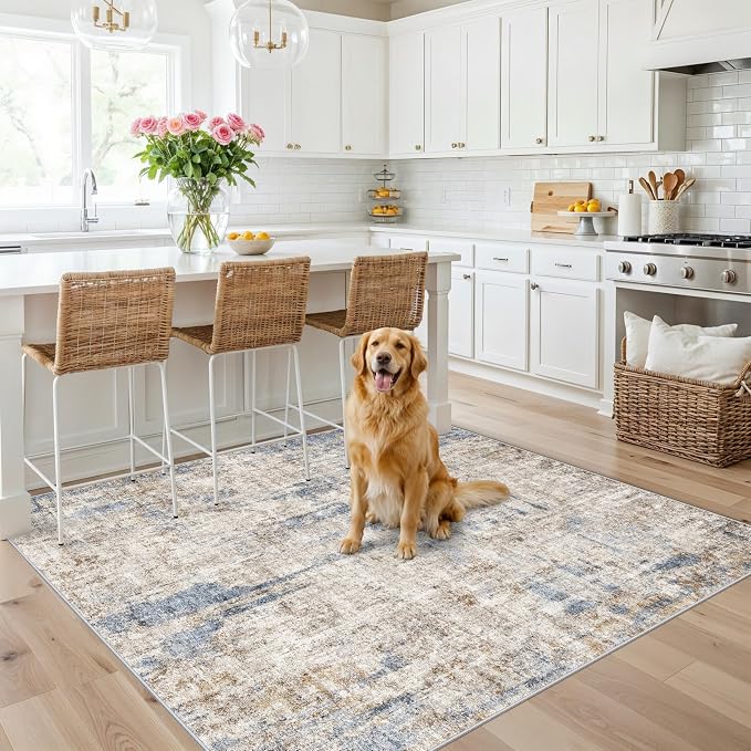 5x5 Square Entryway Rug Washable – Non-Slip Small Area Rug - Image 3