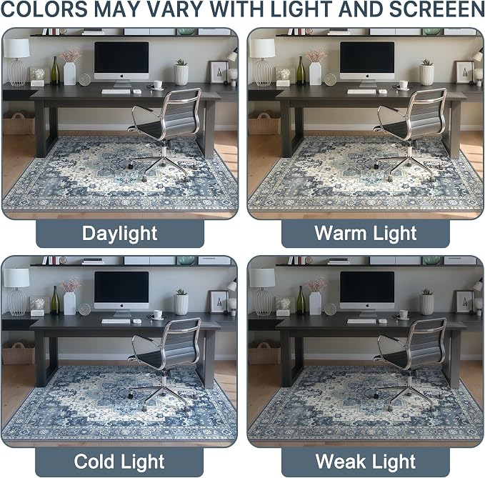 36"x60" Office Chair Mat for Hardwood Tile Floor, Under Desk Carpet Protector - Image 6