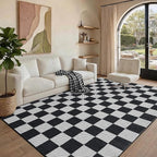 GarveeHome Checkered Dark 9x12 Area Rugs - Image 3