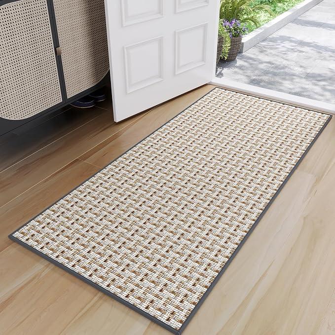 Indoor Door Mat 24x72 Dirt Resistant and Absorbent, Non-Slip Rubber Backing by YDKGL