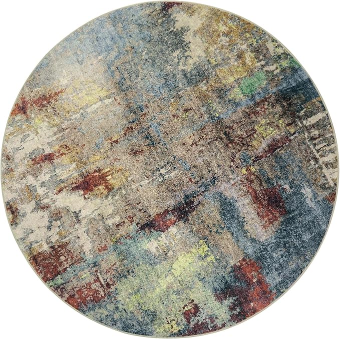 Lahome Modern Abstract Round Rug 6ft - Image 9
