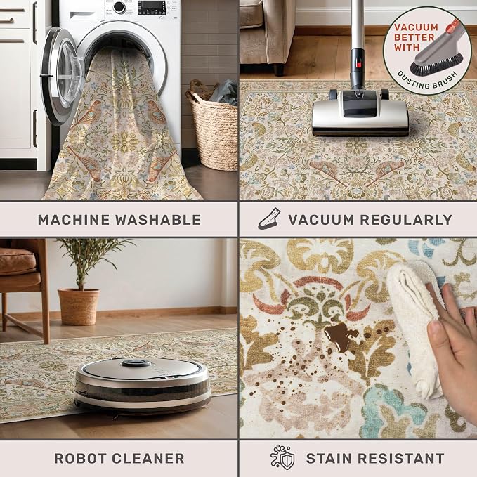 Washable Living Room Rug 8x10 - Image 4