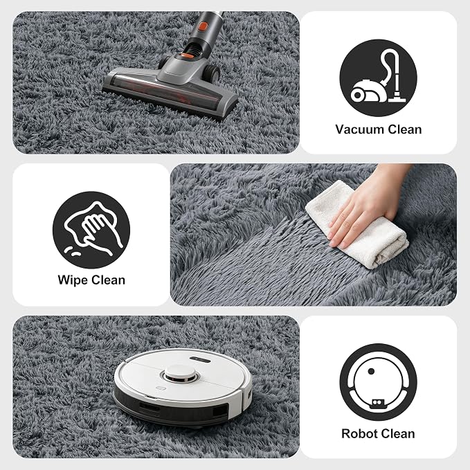 Shag Area Rugs for Bedroom Living Room, 5X8 Ultra Soft Fluffy Area Rugs for Dorm - Image 6