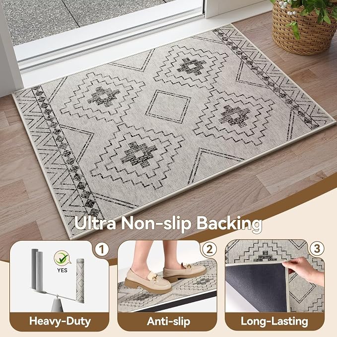YDKGL Indoor Door Mat 20"x31", Non-Slip Rubber Backing Front Door Mats - Image 6