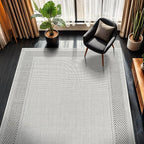 CAMILSON Easy Jute Rug 6x9, Indoor Outdoor Off-White Color Fiber Area Rugs by CAMILSONIndoorOutdoorAreaRugs