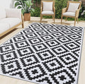 Smiry Waterproof Outdoor Rug 8x10 ft, Reversible Plastic Straw Patio Camping by Smiry