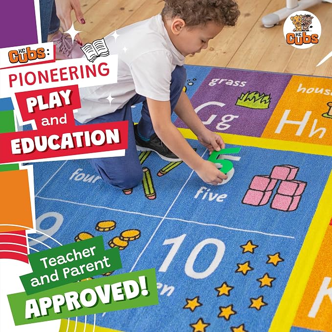 KC Cubs: Educational Rug: ABC Alphabet, Numbers & Shapes - Image 11