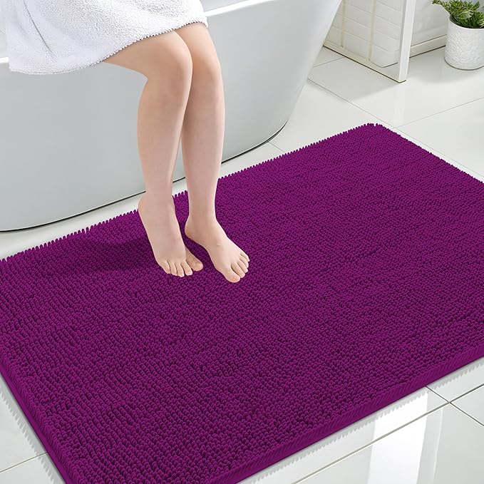 OLANLY Large Bathroom Rugs 44x32, Extra Soft Absorbent Chenille Bath Rugs by OLANLY