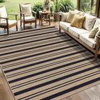 Tangsoo Stripe Easy Jute Rug 5x7 Large Washable Area Rugs by Tangsoo