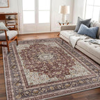 CHAMPLANT Area Rug 5'x7' Washable Rug Traditional Floor Cover Thin Retro - Image 2