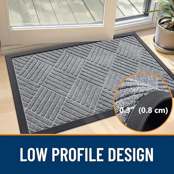 OLANLY Front Door Mat Outside Entrance 29.5x17, Heavy Duty Sturdy Natural - Image 5