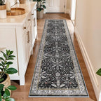 2x8ft Kitchen Rug Runners Washable Non Slip – Boho Floral Carpet Runner by BYYVOORugsforYourHome