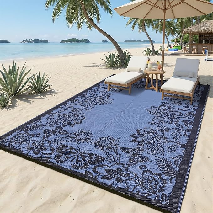 Garvee Outdoor Rugs 8’x10’ Waterproof Reversible Mats, Large Area Plastic Straw - Image 7