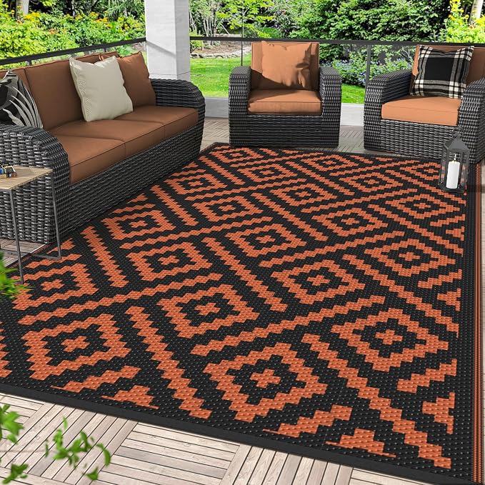 GENIMO Outdoor Rug for Patio, Waterproof Halloween RV Camping Mat Lightweight by GENIMO