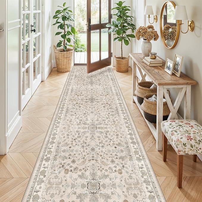 3x10ft Hallway Runner Rug Non-Slip Washable – Soft Long Carpet Runner by BYYVOORugsforYourHome