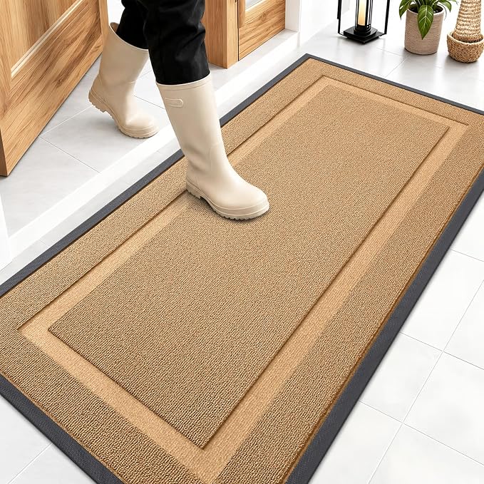 OLANLY Front Door Mat Indoor Outdoor Entrance, Waterproof All-Season, by OLANLY