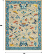 Mushroom Insect Washable Rug 5x7 Area Rugs - Image 2