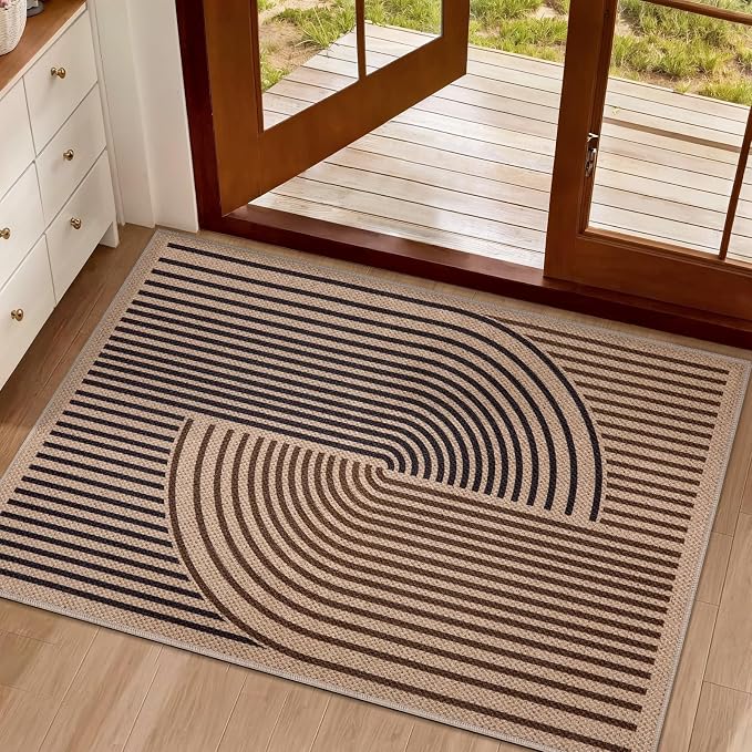 Tangsoo Rainbow Easy Jute Rug, 2x3 Washable Small Area Rug by Tangsoo