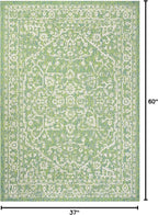 JONATHAN Y Boho Medallion Indoor Outdoor Area Rug 3X5 Cream/Green, Malta - Image 2
