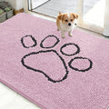 OLANLY Dog Door Mat for Muddy Paws 48x30, Paw Print Design, Absorbs Moisture by OLANLY