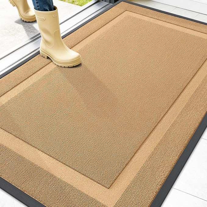 OLANLY Front Door Mat Indoor Outdoor Entrance, Waterproof All-Season, by OLANLY