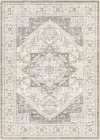 10x12 Vintage Area Rug: Washable Neutral Soft Non Slip Thin Large Floor Carpet - Image 9