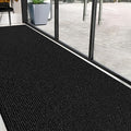 Commercial Door Mat 4'x16' Black, Heavy Duty Industrial Floor Mat by Unknown