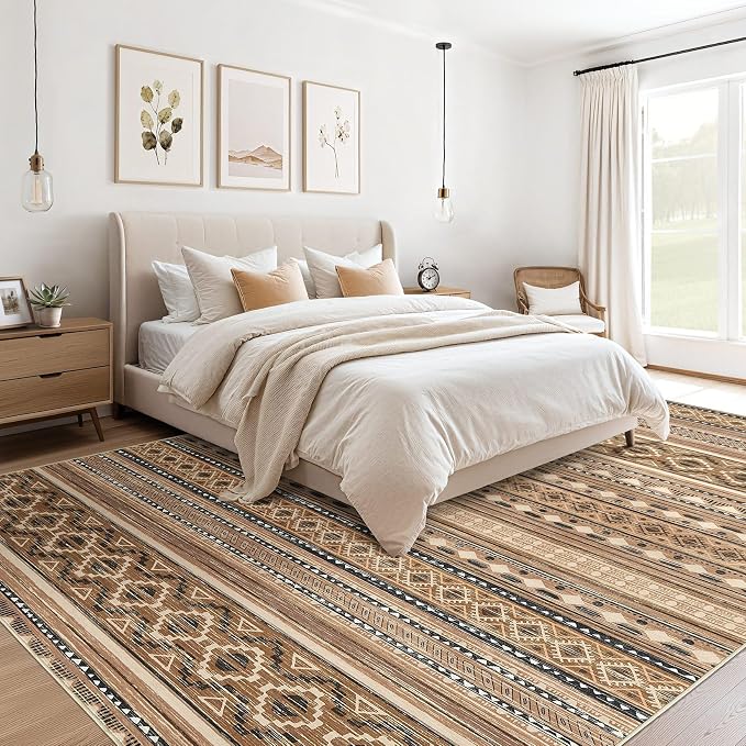 cotiled 10x14 Area Rugs Living Room Rug: Washable Boho Rugs - Image 2