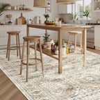 Soalmost 9x12 Area Rugs for Living Room, Non Slip Machine Washable Vintage Rugs - Image 7