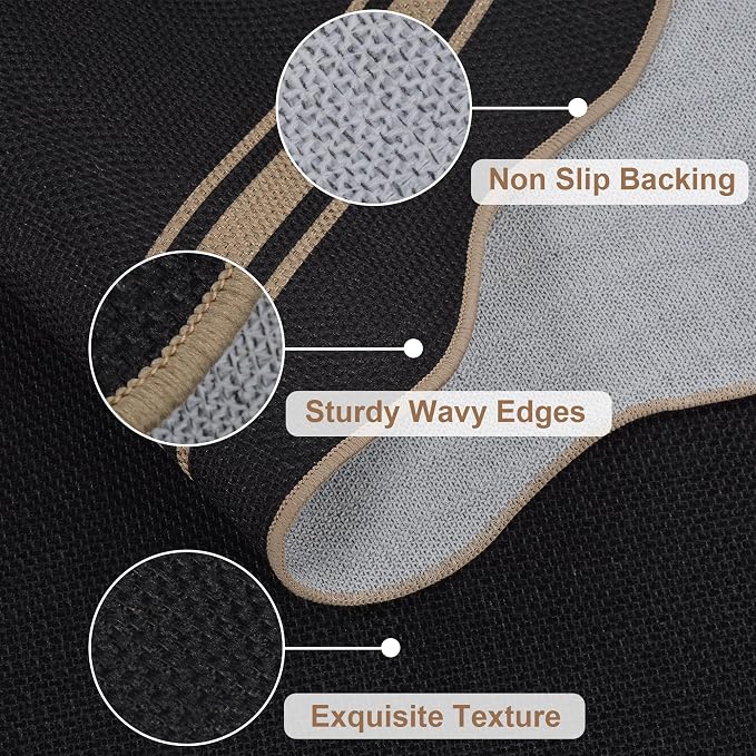 8x10 Scalloped Rug Easy Jute Washable Rug - Image 4